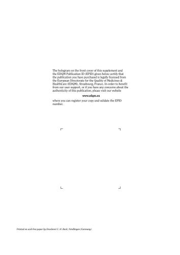 European Pharmacopoeia 7.0, suplement 7.5
