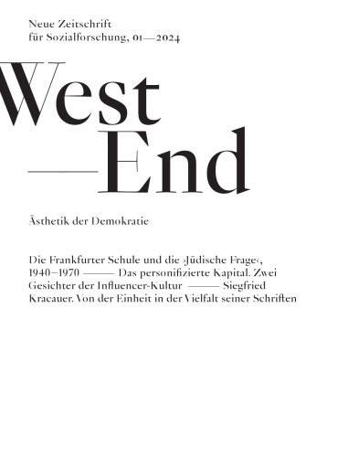 WestEnd. Neue Zeitschrift für Sozialforschung, 1/2024