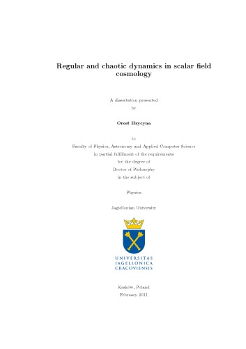 Regular and chaotic dynamics in scalar field cosmology
