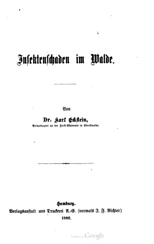 Insektenschaden im Walde