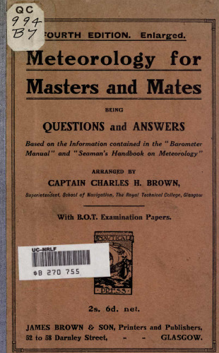 Meteorology for Masters and Mates