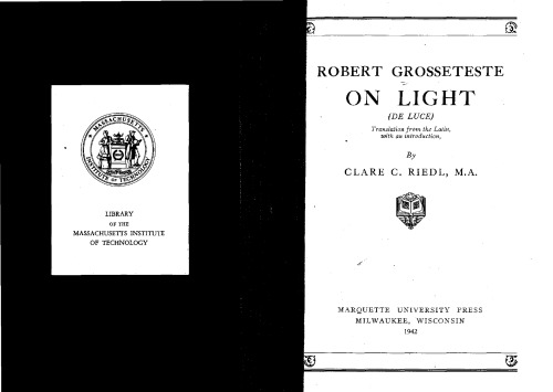On Light (De Luce)