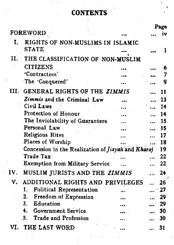 The Rights of Non-Muslims in Islamic State