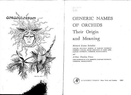 Generic names of orchids: Their origin and meaning
