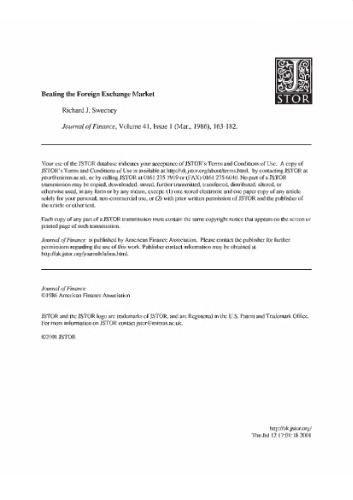 Beating the foreign exchange market