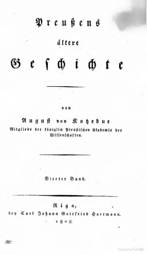 Preußens ältere Geschichte