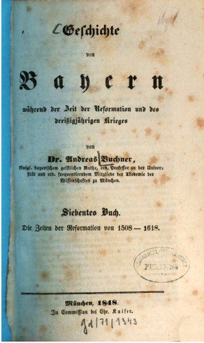 Die Zeiten der Reformation von 1508 - 1618