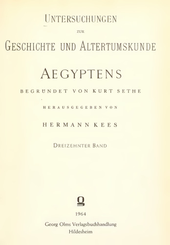 Beiträge zur Geschichte der Stierkulte in Ägypten