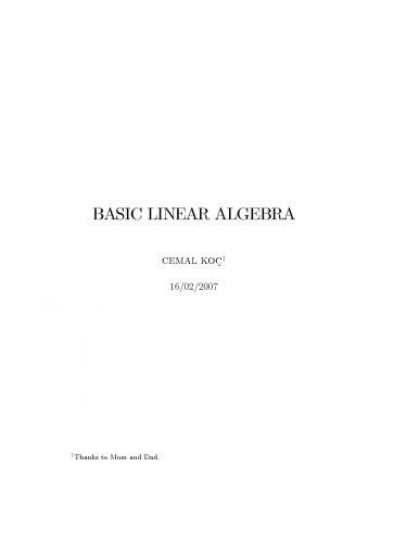 Basic Linear Algebra