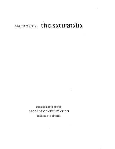The Saturnalia