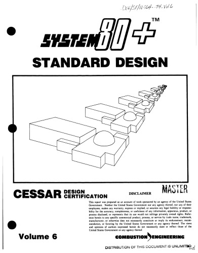 System 80+ Standard [nucl. powerplnt] Design - Vol 06