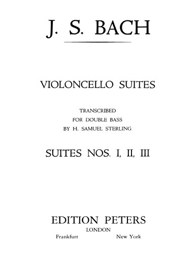 Johan Sebastian Bach. Violoncello Suites 1-3.