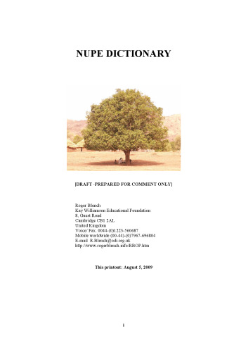Nupe dictionary