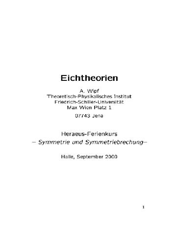 Eichtheorien