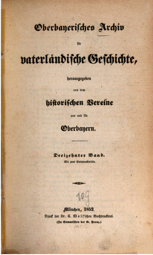 Oberbayerisches Archiv für vaterländische Geschichte
