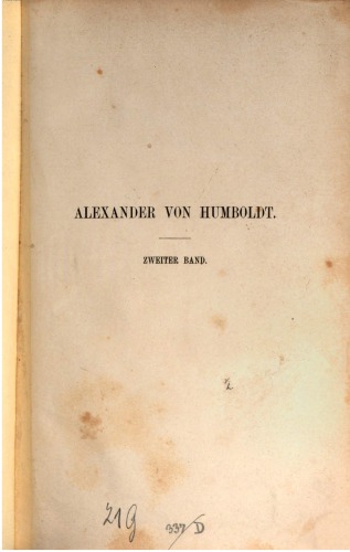 Alexander von Humboldt; eine wissenschaftliche Biographie