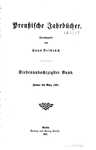 Preußische Jahrbücher
