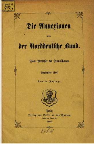 Die Annexionen und der Norddeutsche Bund