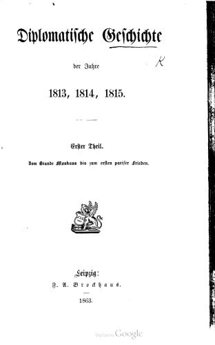 Vom Brande Moskaus bis zum Pariser Frieden