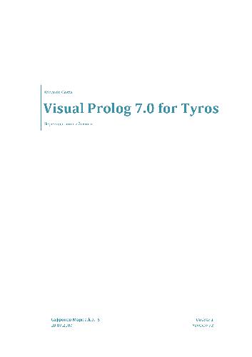 Visual Prolog 7.0 для новичков