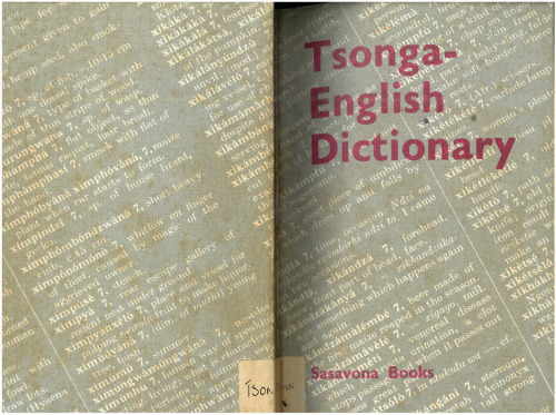 Tsonga-English Dictionary