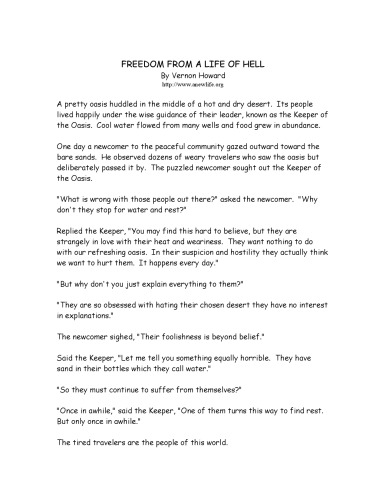 Freedom from a life of hell