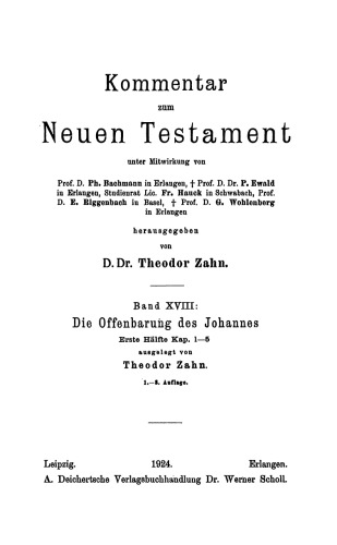 Die Offenbarung des Johannes,