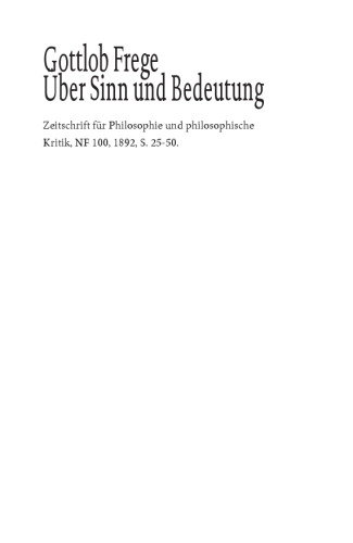 Über Sinn und Bedeutung
