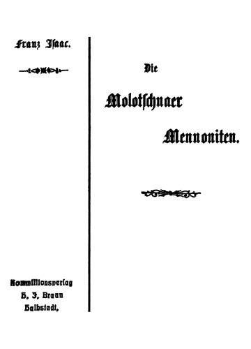 Die Molotschnaer Mennoniten