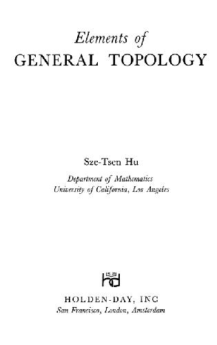 Elements of General Topology