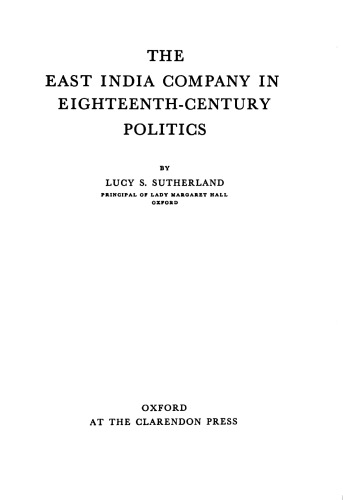 The East India Company in 18th Century Politics