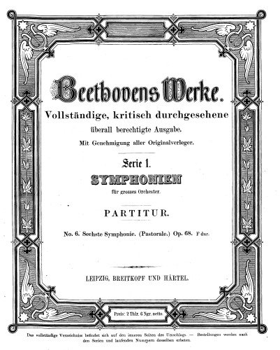 Sechste Sinfonie op. 68 F-Dur