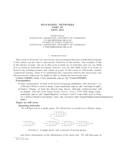 Stochastic Networks