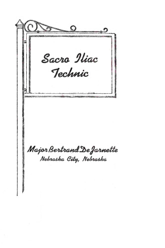 Sacro Iliac Technic