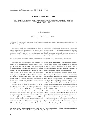 Soak treatment of grapevine propagation material against Petri disease