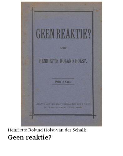 Geen reaktie?