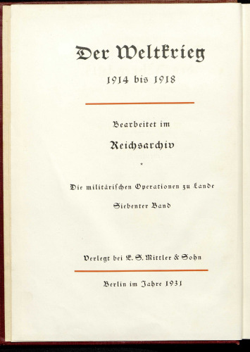 Die Operationen des Jahres 1915 : Die Ereignisse im Winter und Frühjahr
