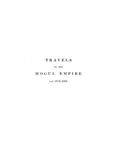 Travels in the Mogul empire A.D. 1656-1668