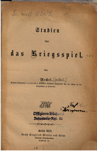 Studien über das Kriegsspiel
