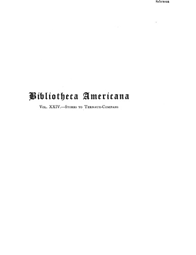 Bibliotheca Americana: a dictionary of books relating to America, from its discovery to the present time, Vol. 24
