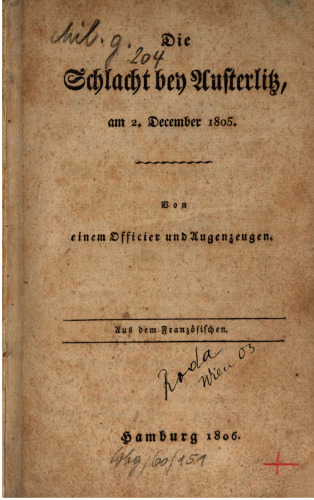 Die Schlacht bei Austerlitz am 2. Dezember 1805