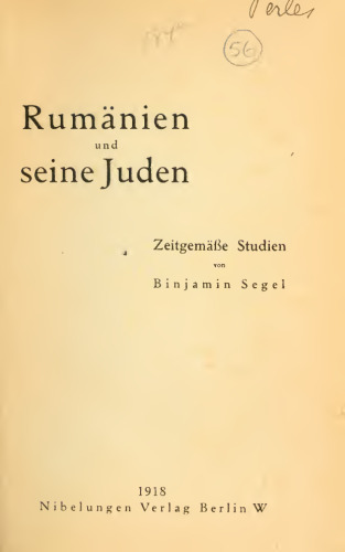 Rumänien und seine Juden: Zeitgemäße Studien