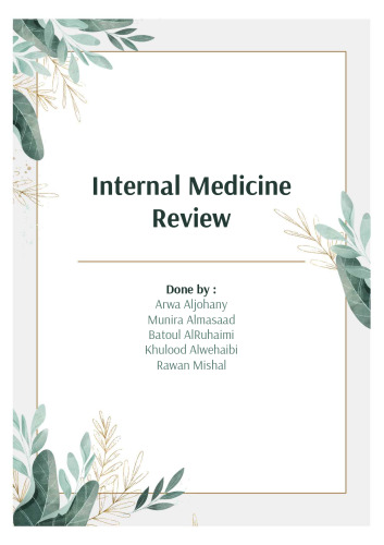 Internal Medicine Review