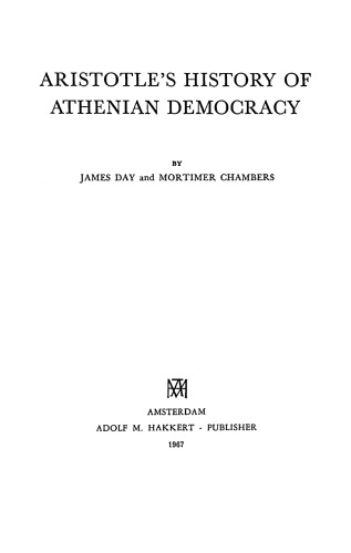 Aristotle’s History of Athenian Democracy