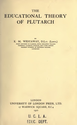 The Educational Theory of Plutarch