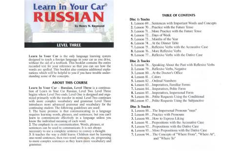 Learn in Your Car Russian: The Complete Language Course. Level 3