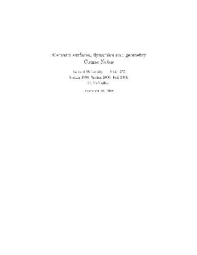 Riemann surfaces, dynamics, and geometry