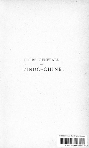 Flore générale de l'Indo-Chine. Tome troisième, Caprifoliacées à Apocynacées