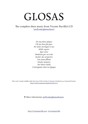 GLOSAS - Vicente Parrilla - The complete sheet music