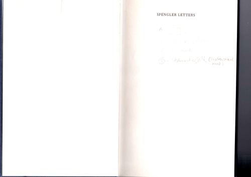 Spengler Letters 1913 - 1936
